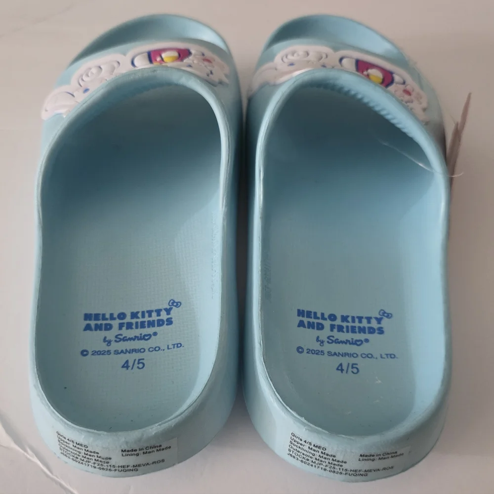 Hello Kitty And Friends By Sanrio Girls Kids Slip Ons Slippers Sandals Size 4/5
